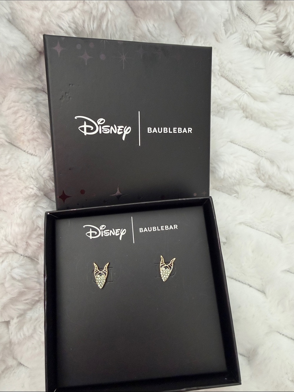 BaubleBar Gold Disney Malificient Stud Earrings
